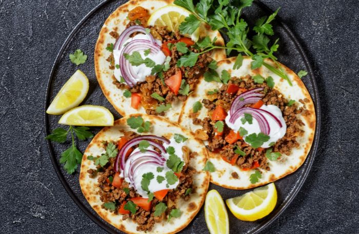 Rezept für Orientalische Wraps mit Ziegenkäse
