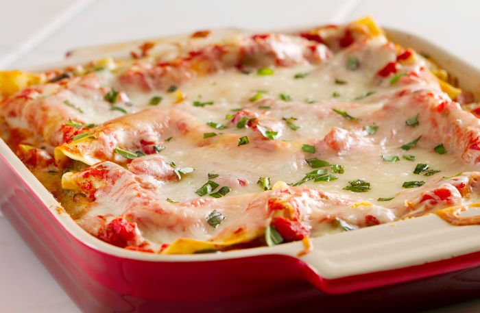 Kräuterlasagne aus dem Ofen