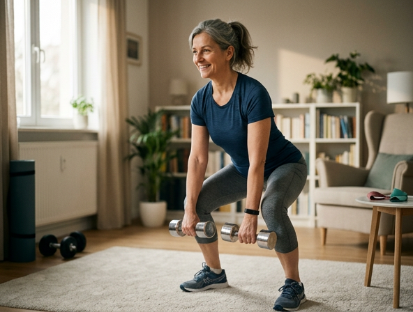 Frau ab 40 beim gezielten Krafttraining